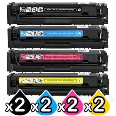 8 Pack HP 215A W2310A-W2313A Compatible Toner Cartridge Combo [2BK,2C,2M,2Y]