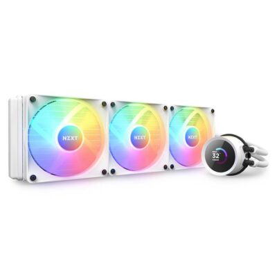 NZXT Kraken 360 RGB - 360mm AIO liquid cooler w/ 1.54in. Display, RGB Controller and RGB Fans (White)