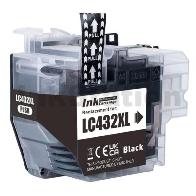 Brother LC-432XLBK Compatible Black High Yield Ink Cartridge - 3,000 pages