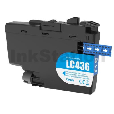 Brother LC-436C Compatible Cyan Ink Cartridge - 1,500 pages