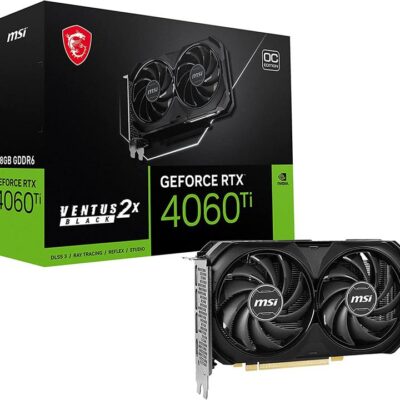 MSI GeForce RTX 4060 Ti VENTUS 2X BLACK 8G OC Gaming Graphics Card