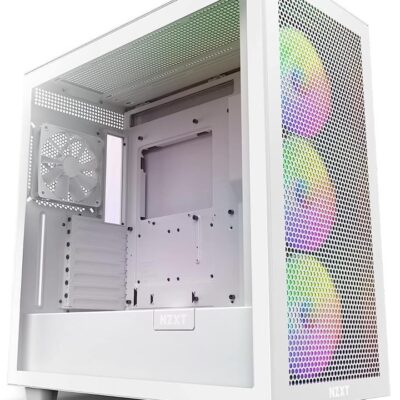 NZXT CM-H71FW-R1 FLOW RGB H SERIES H7 FLOW RGB EDITION ATX MID TOWER CASE. ALL WHITE