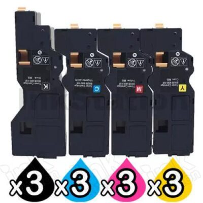 3 Sets of 4 Pack Fujifilm Apeos C325 dw / C325 z, ApeosPrint C325 dw Compatible Toner Cartridges CT203486-CT203489 [3BK,3C,3M,3Y]