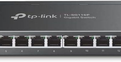 TP-LINK TL-SG116P 16-Port Gigabit Desktop Switch with 16-Port PoE+