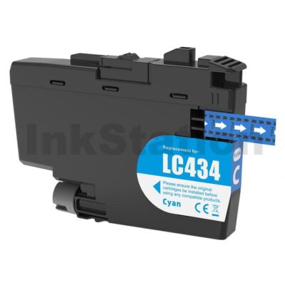 Brother LC-434C Compatible Cyan Ink Cartridge - 750 pages