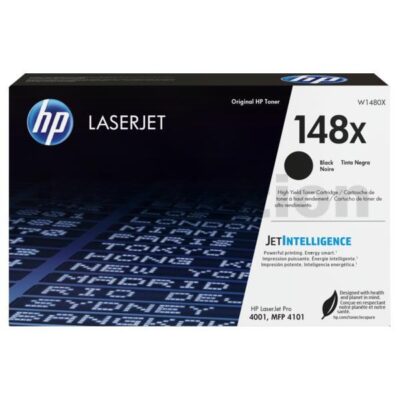 1 x HP 148X W1480X Genuine Black High Yield Toner Cartridge - 9,500 Pages