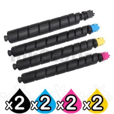 2 Sets of 4 Pack Non-Genuine alternative for TK-8339 Toner Cartridges suitable for Kyocera TASKalfa 3252CI, 3253CI [2BK,2C,2M,2Y]