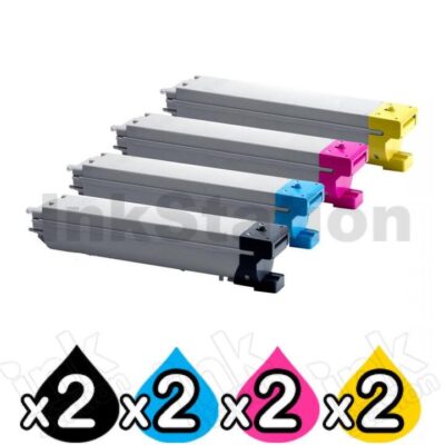 2 Sets of 4-Pack Compatible Samsung CLX-8640ND, CLX-8650ND [CLT659S] Toner Combo [2BK,2C,2M,2Y]
