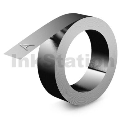Dymo 32500 Genuine 12mm x 6.4m Stainless Steel Non-Adhesive Embossing Tape (Box of 10)