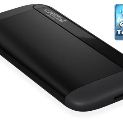 Crucial CT1000X8SSD9 X8 1TB External Portable SSD ~1050MB/s USB3.1 Gen2 USB-C USB3.0 USB-A Durable Rugged Shock Proof for PC MAC PS4 Xbox Android iPad Pro
