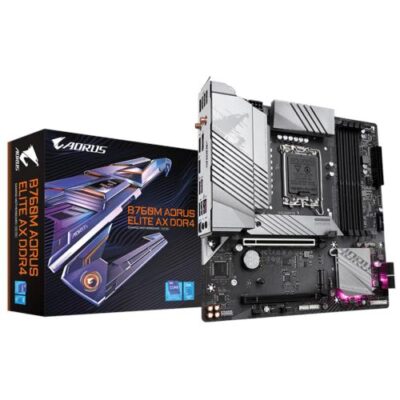 Gigabyte B760M AORUS ELITE AX DDR4 LGA1700 Micro-ATX Motherboard