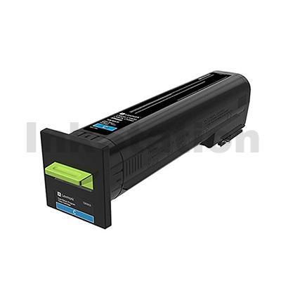 Lexmark 82K6XC0 Genuine CX825 / CX860 Cyan Extra High Yield Return Program Toner Cartridge - 22,000 pages