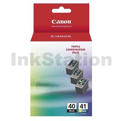 Canon PG-40 & CL-41 Genuine Ink Triple Pack PG40CL41VP [2BK,1C]