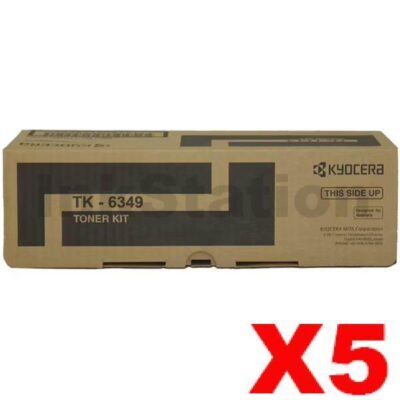 5 x Genuine Kyocera TK-6349 Black Toner TASKalfa 5004i 6004i 7004i - 40,000 Pages
