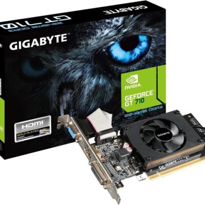 Gigabyte N710D3-2GL-V2 NVIDIA GeForce GT 710 Graphics Card. 2048MB DDR3 memory and 64-bit memory interface, 954MHz, Dual-link DVI-D / D-Sub / HDMI