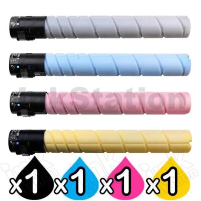 4 Pack Konica Minolta BIZHUB C360 TN319 Compatible Toner Cartridge A11G190 - A11G490 [1BK,1C,1M,1Y]
