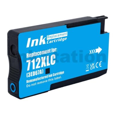 HP 712 Compatible Cyan Inkjet Cartridge 3ED67A 29ml