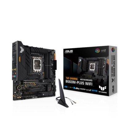 Asus TUF GAMING B660M-PLUS WIFI Motherboard. Intel B660, DDR5, LGA1700, Micro-ATX