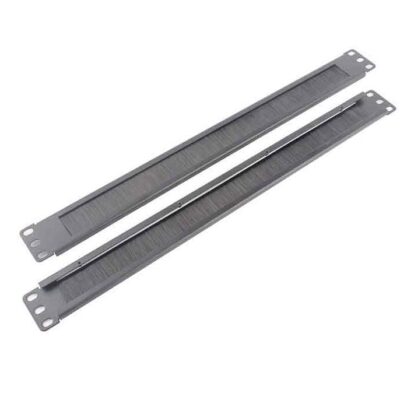LDR WB-CA-01 1U 19" Cable Management Brush Rail (Brush Panel) - Black Metal Construction