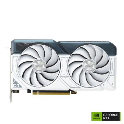 Asus DUAL-RTX4060TI-O8G-WHITE Dual GeForce RTX 4060 Ti White OC Edition 8GB GDDR6 with two powerful Axial-tech fans Gaming Graphics Card
