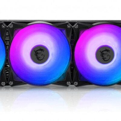 MSI MAG CORELIQUID 360R V2 Liquid CPU Cooler '360mm Radiator, 3x 120mm ARGB PWM Fan, ARGB lighting, Center Supported, Compatible with Intel and AMD Platforms, Latest LGA 1700 ready'