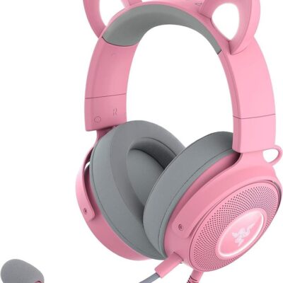 Razer RZ04-04510200-R3M1 Kraken Kitty V2 Pro - Wired RGB Headset with Interchangeable Ears - Quartz Edition - FRML Packaging