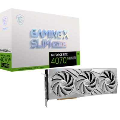 MSI GeForce RTX 4070 Ti SUPER 16G GAMING X SLIM WHITE Gaming Graphics Card