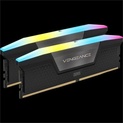 Corsair CMH32GX5M2E6000C36W VENGEANCE RGB 32GB (2x16GB) DDR5 DRAM 6000MT/s CL36 Memory Kit — White