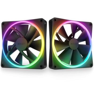 NZXT RF-R14DF-B1 F140RGB - 140mm RGB Fans - Twin (Black)