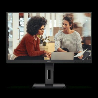 AOC 24E3QAF 23.8" FHD Monitor. IPS 4ms, Full HD, - DP, HDMI, VGA. Tilt, Low Blue Mode, Flicker Free, 2x Speakers. VESA 100, 3 side Frameless, Height Adjust Monitor