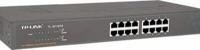 TP-Link TL-SF1016 16-port 10/100M Switch, 16 10/100M RJ45 ports, 1U 19-inch rack-mountable steel case