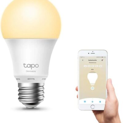TP-Link Tapo L510E Smart Wi-Fi Light Bulb, Dimmable, E27 base, 2700K, 220V, 50/60 Hz, 60W Equivalent, Energy Class A+, 2.4GHz, 802.11b/g/n, Tapo APP, Works with Alexa and Google Assistant, Timer and Schedule settings