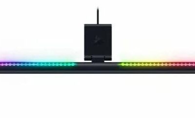 Razer RZ43-05040100-R3EJ Aether Monitor Light Bar – RGB LED Light Bar for Gamer Rooms – EU/UK/AUS/NZ/JP Packaging