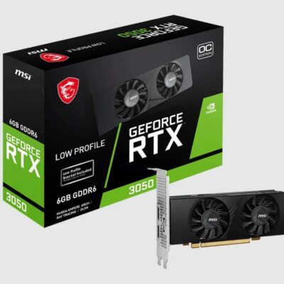 MSI GeForce RTX 3050 LP 6G OC Low Profile Gaming Graphics Card, 1492 MHz Boost Clock, 6GB GDDR6, PCI-E 4.0, 1x DisplayPort 1.4a, 2x HDMI