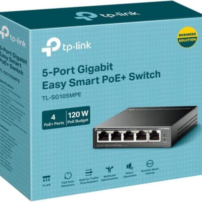 TP-Link TL-SG105MPE 5-Port Gigabit Easy Smart Switch with 4-Port PoE+