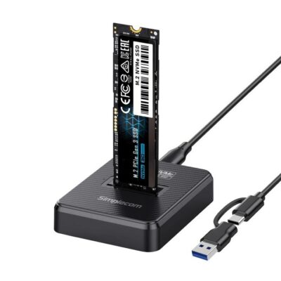 Simplecom SD511 M.2 SSD Docking Station NVMe and SATA Dual Protocol USB 3.2 Gen 2 10Gbps