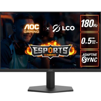 AOC Q27G11E 27" QHD Gaming Monitor. 2560 × 1440 (QHD), Fast IPS, 180Hz, 0.5ms, Adaptive Sync, HDR10