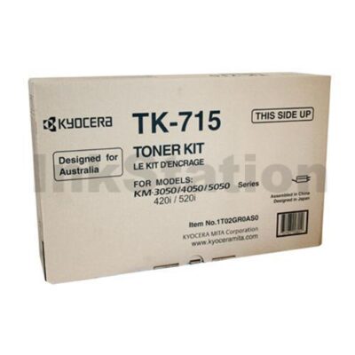 1 x Genuine Kyocera TK-715 Black Toner KM-3050, KM-4050, KM-5050, TASKalfa 420i - 34,000 Pages