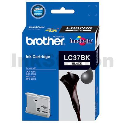 Genuine Brother LC-37BK Black Ink Cartridge - 350 pages