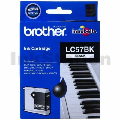 Genuine Brother LC-57BK Black Ink Cartridge - 500 pages