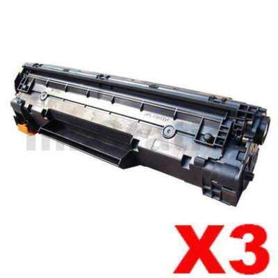 3 x HP CB435A (35A) Compatible Black Toner Cartridge - 2,000 Pages
