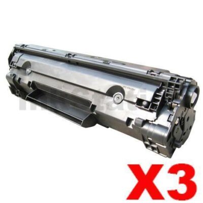 3 x HP CB436A (36A) Compatible Black Toner Cartridge - 2,000 Pages