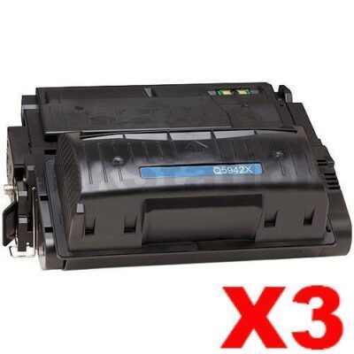 3 x HP Q5942X (42X) Compatible Black Toner Cartridge - 20,000 Pages