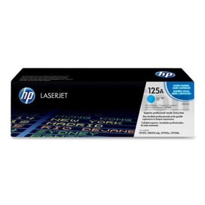 HP CB541A (125A) Genuine Cyan Toner Cartridge - 1,400 Pages