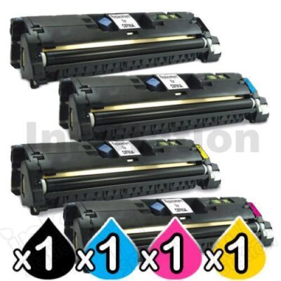 4 Pack HP C9700A-C9703A (121A) Compatible Toner Cartridges [1BK,1C,1M,1Y]