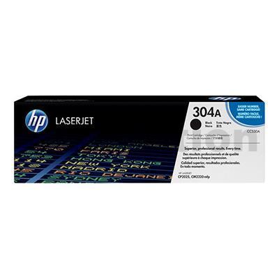 HP CC530A (304A) Genuine Black Toner Cartridge - 3,500 Pages