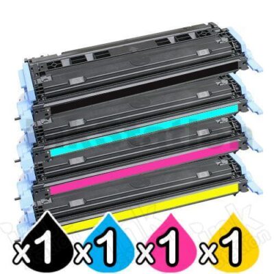 4 Pack HP Q6000A-Q6003A (124A) Compatible Toner Cartridges [1BK,1C,1M,1Y]