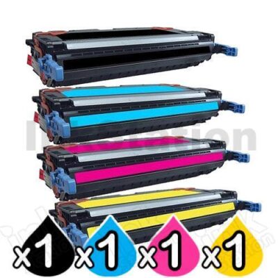4 Pack HP Q7560A-Q7563A (314A) Compatible Toner Cartridges [1BK,1C,1M,1Y]