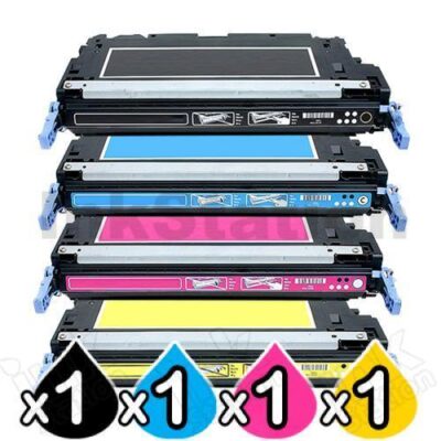 4 Pack HP Q6470A-Q6473A (501A/502A) Compatible Toner Cartridges [1BK,1C,1M,1Y]