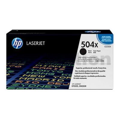 HP CE250X (504X) Genuine Black Toner Cartridge - 10,500 Pages